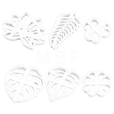 6Pcs 6 Style PP Plastic Cookie Cutters BAKE-SD0001-02-1