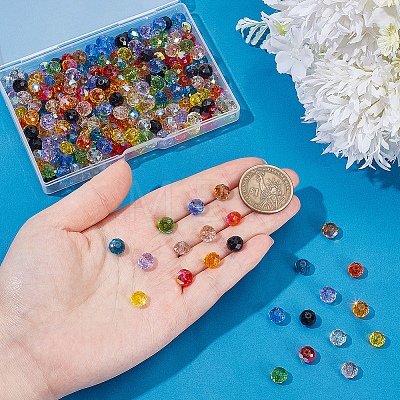 240Pcs 12 Colors Electroplate Transparent Glass Beads GLAA-PH0004-64-1