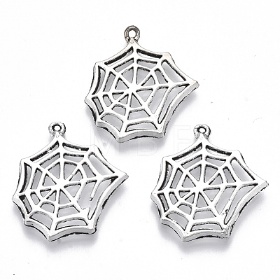 Tibetan Style Alloy Pendants TIBE-N010-14AS-RS-1