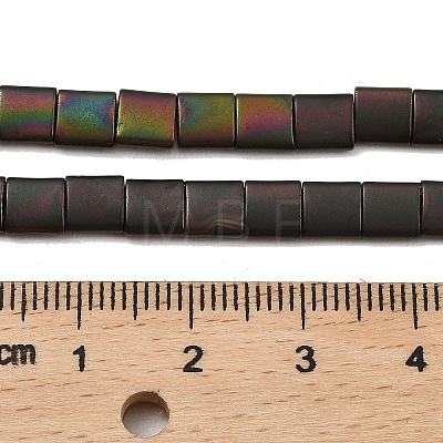Electroplated Frosted Non-magnetic Synthetic Hematite Beads Strands G-G089-B01-01-1