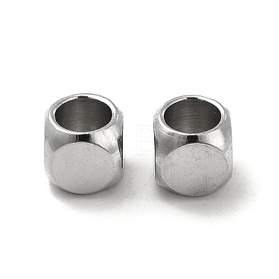 201 Stainless Steel Cube Beads STAS-P319-11A-P-1