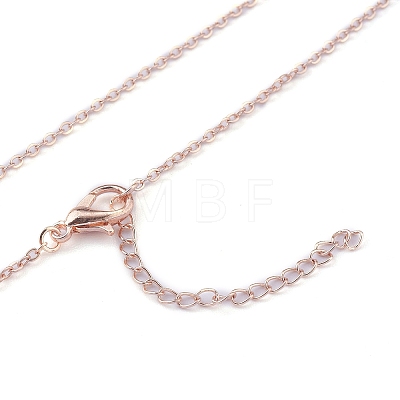 304 Stainless Steel Alps Pendant Necklaces LS-NJEW-Z001-01RG-1