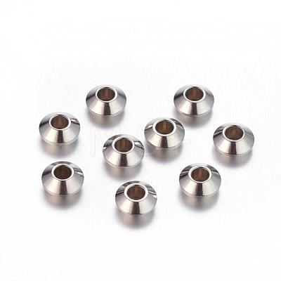 304 Stainless Steel Bicone Spacer Beads X-STAS-Q174-01-1