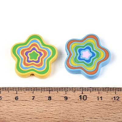 Opaque Acrylic Enamel Beads SACR-T035-34M-1