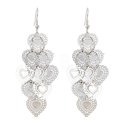 Brass Dangle Earrings EJEW-B157-02A-P-1
