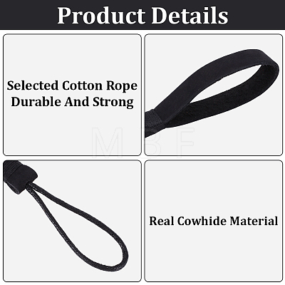 2Pcs Cowhide Leather Car Key Chain Pendant Decorations AJEW-CL0001-80A-1