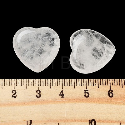 Heart Natural Quartz Crystal Worry Stone G-C134-06A-16-1