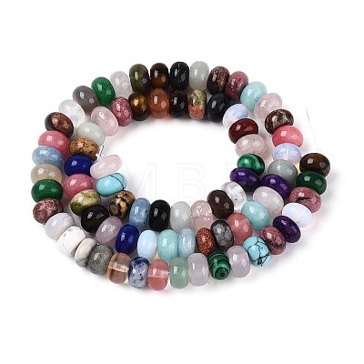 Natural & Synthetic Mixed Stone Beads Strands G-T142-72A-1