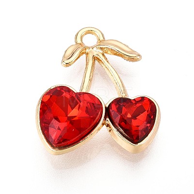 Alloy Rhinestone Pendants PALLOY-T092-24G-04-1