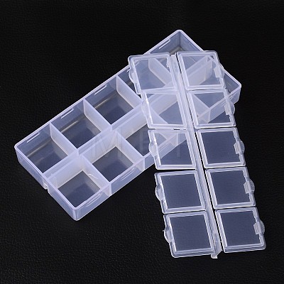 Cuboid Plastic Bead Containers CON-N007-02-1