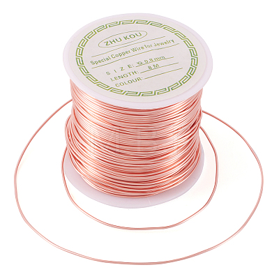 Round Copper Beading Wire for Jewelry Making YS-TAC0004-0.8mm-04-1