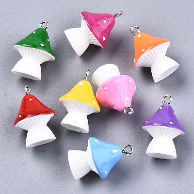 Opaque Resin Pendants RESI-T028-69-1