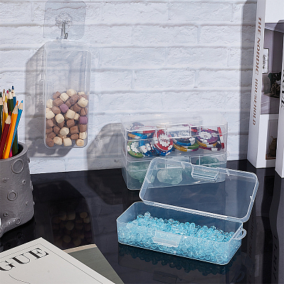 Transparent Plastic Storage Boxes LS-CON-WH0094-35B-1