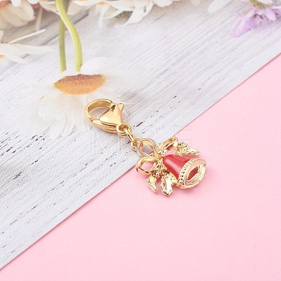 Christmas Theme Alloy Enamel Pendants X1-HJEW-JM00427-02-1