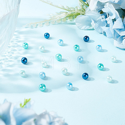 200Pcsg Ocean Mix Pearlized Glass Pearl Beads HY-HY0001-03B-1