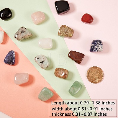 20Pcs 10 Colors Nuggets Natural Gemstone No Hole/Undrilled Beads G-SZ0001-77-1