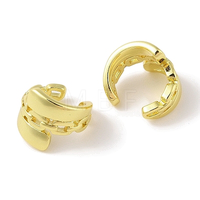 Brass Cuff Earrings for Women EJEW-I305-27G-1