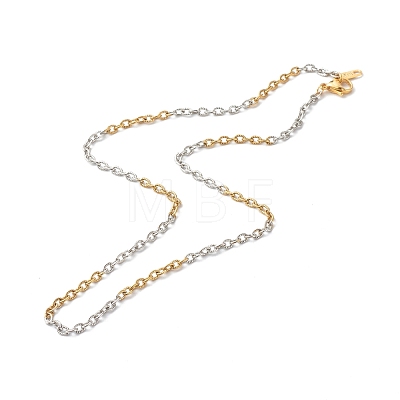 Two Tone 304 Stainless Steel Cable Chains Necklaces NJEW-JN03610-1