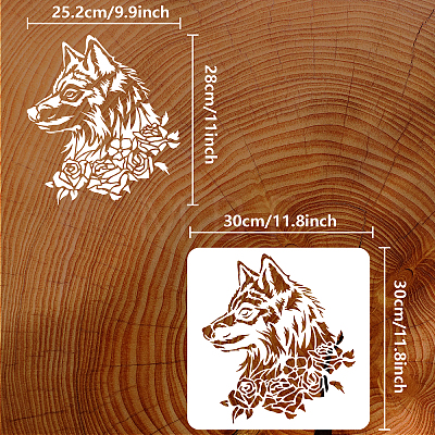 PET Hollow Out Drawing Painting Stencils DIY-WH0391-0480-1