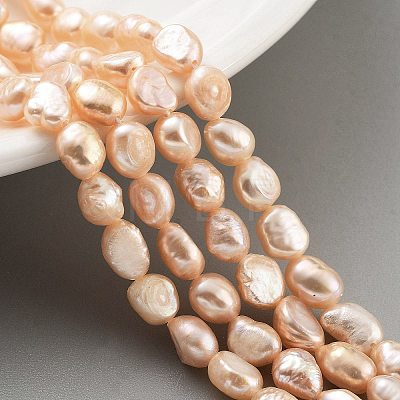 Natural Cultured Freshwater Pearl Beads Strands PEAR-P062-32B-1