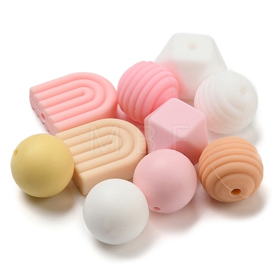 Olycraft 10 Style Silicone Beads SIL-OC0001-02-1
