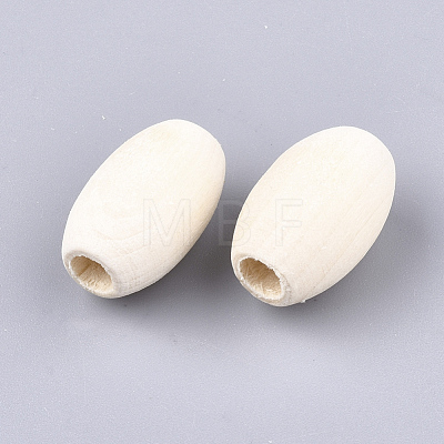 Unfinished Natural Wooden Beads WOOD-S053-02-1