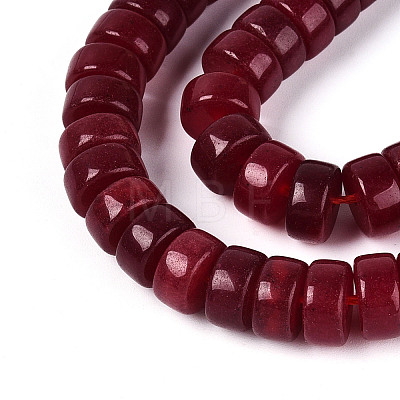 Dyed Natural White Jade Beads Strands G-T143-17H-1