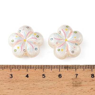 Printed Opaque Acrylic Beads OACR-B054-01J-1
