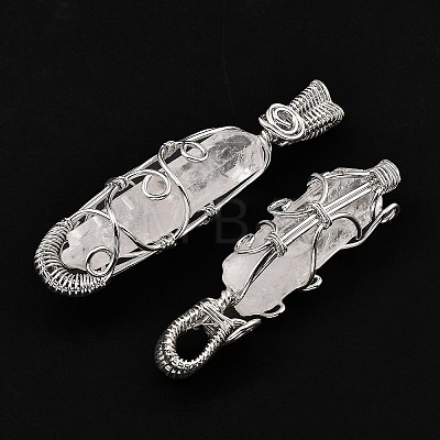 Natural Quartz Crystal Pendants G-K338-28P-03-1