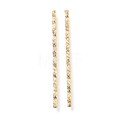 Corrugated Brass Tube Beads KK-H759-28F-G-1
