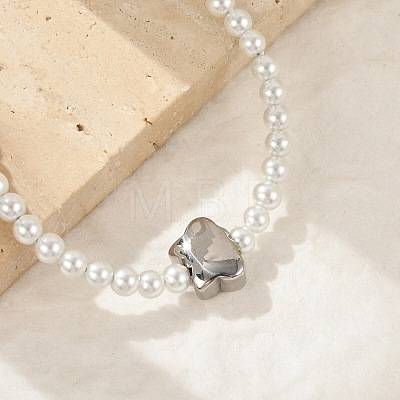 Plastic Imitation Pearl Beads Bracelets for Women BJEW-M056-12P-1