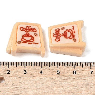 Coffee Theme Opaque Resin Decoden Cabochons RESI-S398-01B-1