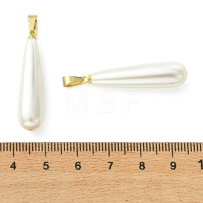 Electroplate Shell Pearl Pendants PALLOY-JF05397-1