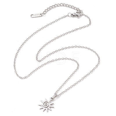 Non-Tarnish 201 Stainless Steel Pendnat Necklaces NJEW-JN04764-01-1