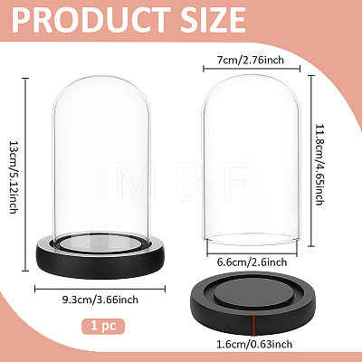 Arch Glass Dome Cover AJEW-WH0596-866A-03-1