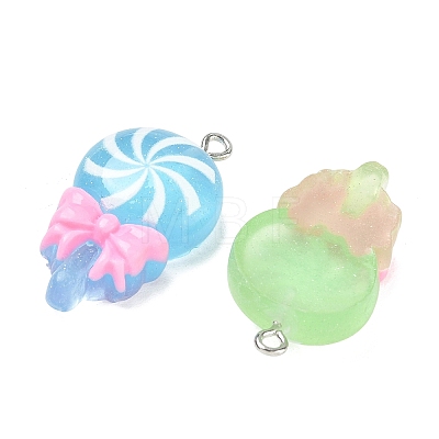 Frosted Resin with Alloy Pendants RE-CBA14F0-05-1