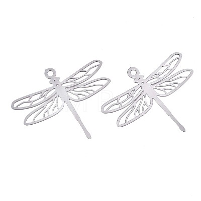 Tarnish Resistant 201 Stainless Steel Filigree Pendants STAS-S118-016P-1
