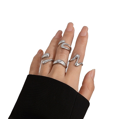 Alloy Cuff Open Rings PW-WG7D333-07-1