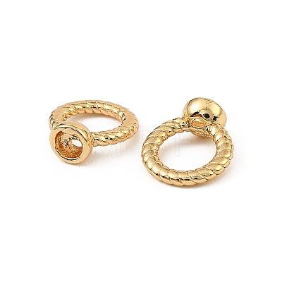 Brass Bead Cap Pendant Bails KK-D106-08G-1