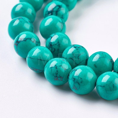 Synthetic Turquoise Beads Strands TURQ-P028-03-8mm-1