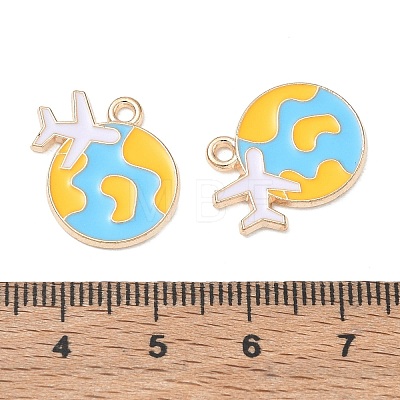 Alloy Enamel Pendants AL-CBAE435-04G-1
