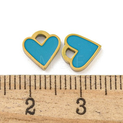 316 Surgical Stainless Steel Enamel Charms STAS-M073-37A-01G-1