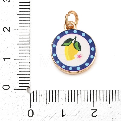 Painted Brass Pendants KK-CBAA339-02A-1