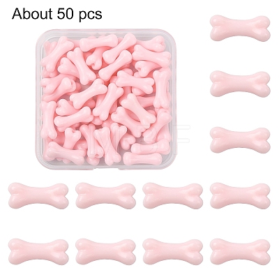 50Pcs UV Plating Acrylic Beads PACR-YW0001-27B-1