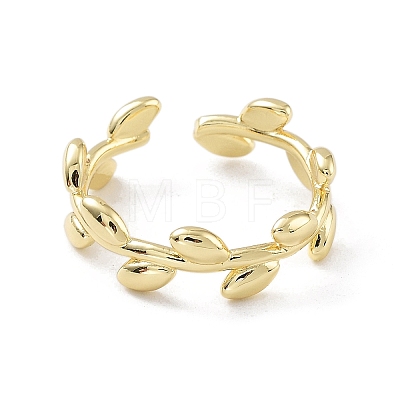 Brass Open Cuff Rings for Women RJEW-A028-03G-1