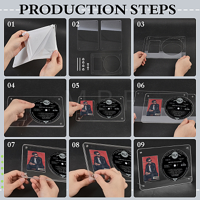 Acrylic Display Stands for CD ODIS-WH0043-305B-1