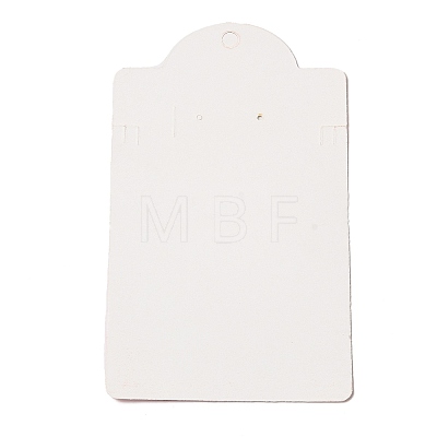 Rectangle Paper One Pair Earring Display Cards with Hanging Hole CDIS-C005-02-1