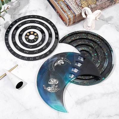 3 Pcs Moon Perpetual Calenda Silicone Mold DIY-SZC0002-01-1