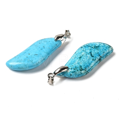 Dyed Natural Magnesite Pendants G-Q181-01-1