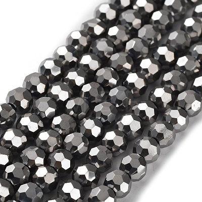 Electroplate Glass Bead Strands EGLA-R042-6mm-06-1